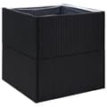 Miniatyrbilde 2 av 8: vidaXL Plantekasse svart 80x80x80 cm polyrotting