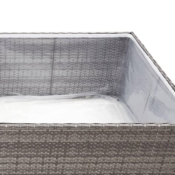 vidaXL plantekasse 80x80x40 cm polyrattan grå