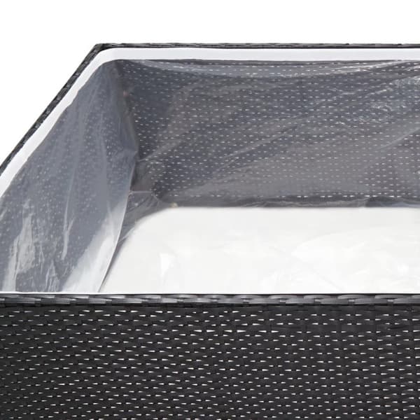 vidaXL Odlingslåda svart 157x80x40 cm konstrotting