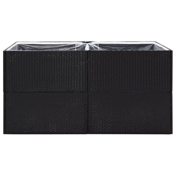 vidaXL plantekasse 157x80x80 cm polyrattan sort