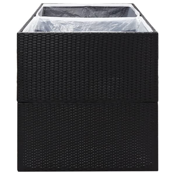 vidaXL Plantekasse svart 157x80x80 cm polyrotting