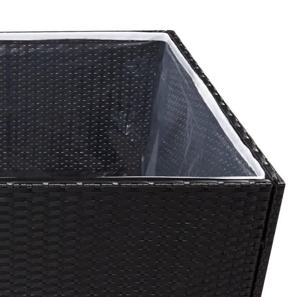 vidaXL Plantekasse svart 157x80x80 cm polyrotting