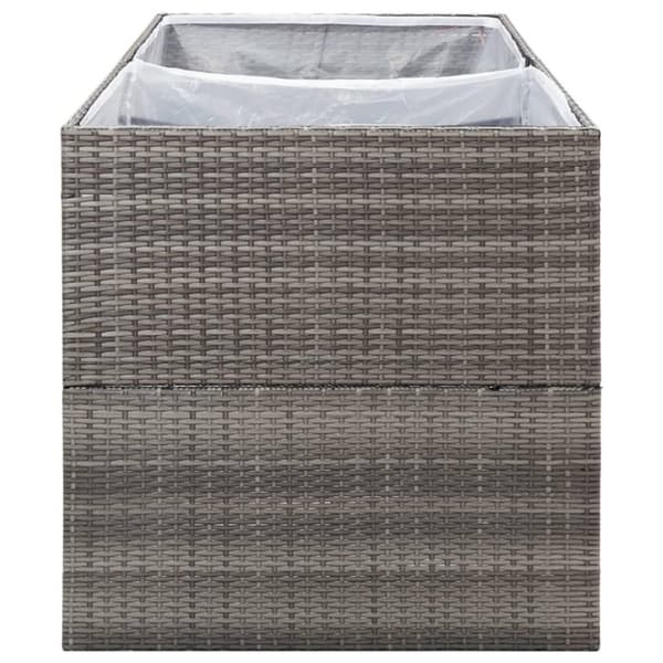 vidaXL plantekasse 157x80x80 cm polyrattan grå
