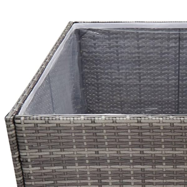 vidaXL plantekasse 157x80x80 cm polyrattan grå
