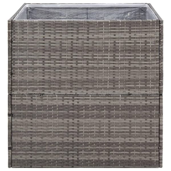 vidaXL plantekasse 80x80x80 cm polyrattan grå