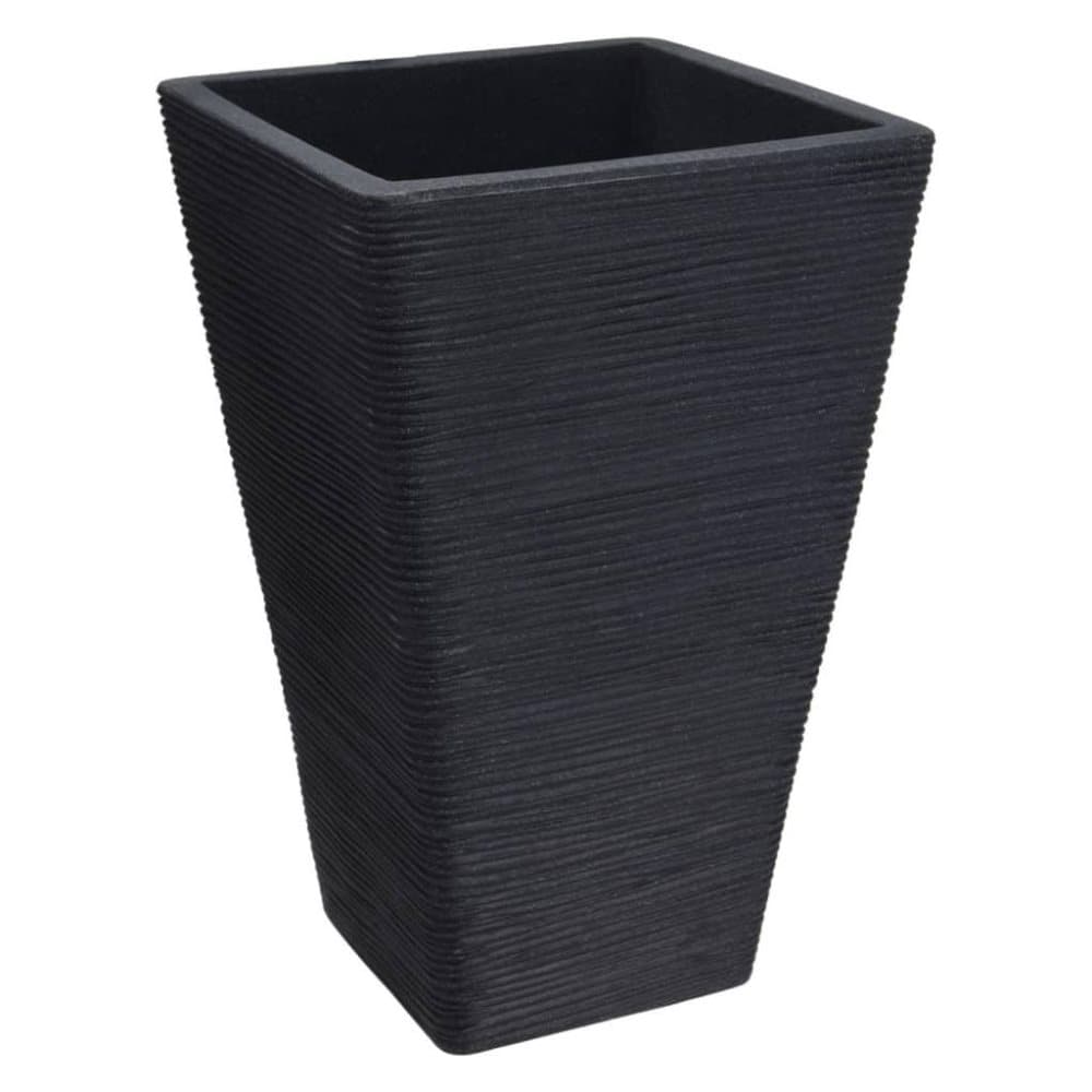 ProGarden Blomkruka ribbad fyrkantig 55 cm antracit