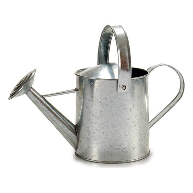 Decorative Watering Can Silvrig Zink (17 x 17,5 x 35 cm)