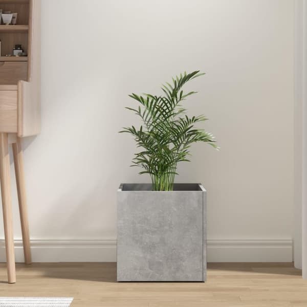 vidaXL Plantekasse betonggrå 40x40x40 cm konstruert tre