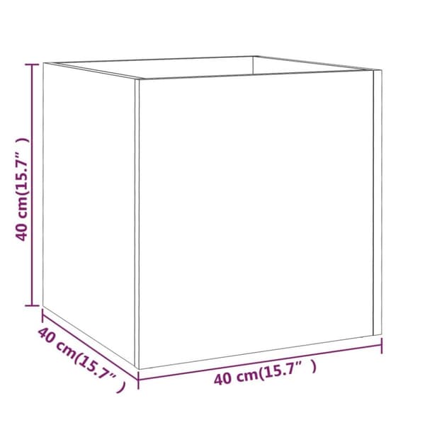 vidaXL Plantekasse betonggrå 40x40x40 cm konstruert tre