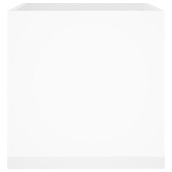 vidaXL Plantekasse høyglans hvit 40x40x40 cm konstruert tre