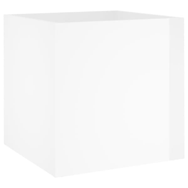 vidaXL Plantekasse høyglans hvit 40x40x40 cm konstruert tre