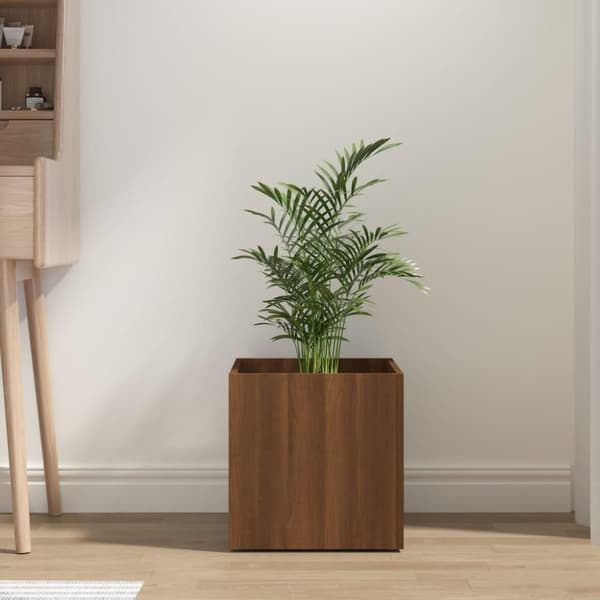 vidaXL Plantekasse brun eik 40x40x40 cm konstruert tre