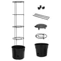 Pikkukuva 1 / 6: vidaXL Tomaattiruukku antrasiitti Ø39x150 cm polypropeeni