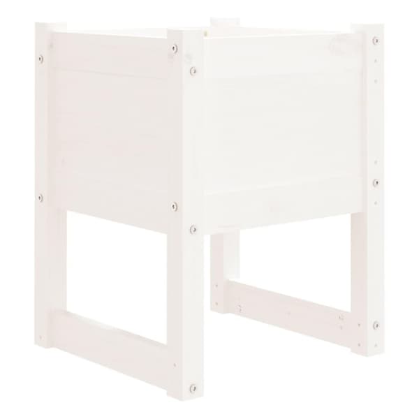 vidaXL Plantekasser 2 stk hvit 40x40x52,5 cm heltre furu