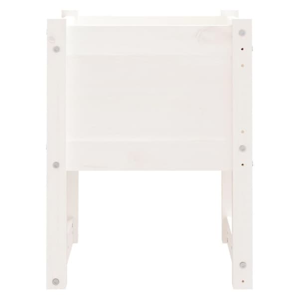 vidaXL Plantekasser 2 stk hvit 40x40x52,5 cm heltre furu