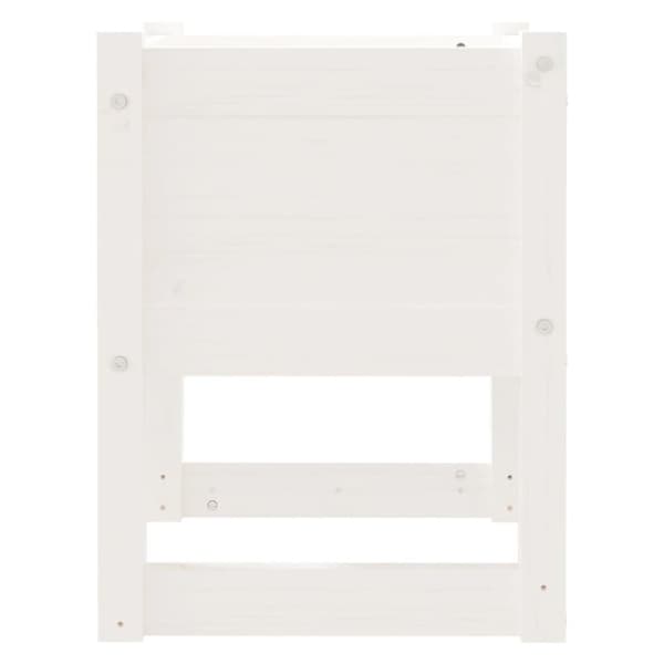 vidaXL Plantekasser 2 stk hvit 40x40x52,5 cm heltre furu