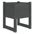 Miniatyrbilde 4 av 8: vidaXL Plantekasser 2 stk grå 40x40x52,5 cm heltre furu