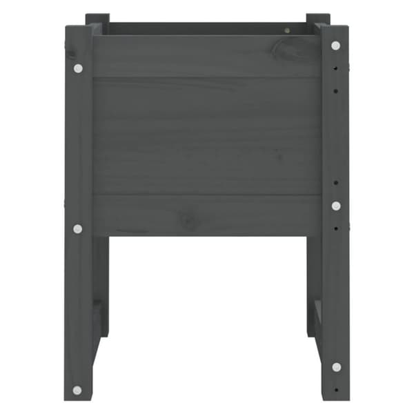 vidaXL Plantekasser 2 stk grå 40x40x52,5 cm heltre furu