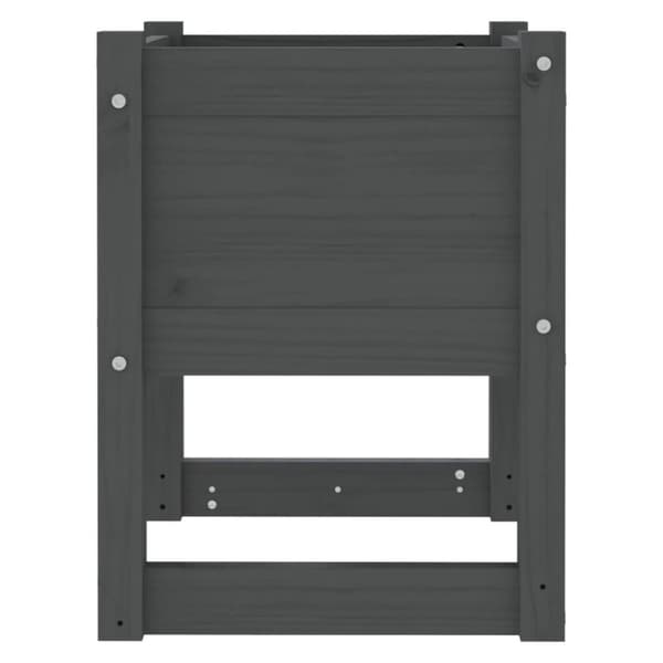 vidaXL Plantekasser 2 stk grå 40x40x52,5 cm heltre furu