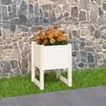 Miniatyrbild 2 av 7: vidaXL Odlingslåda vit 40x40x52,5 cm massiv furu