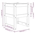 Miniatyrbilde 7 av 7: vidaXL Plantekasse honningbrun 40x40x52,5 cm heltre furu