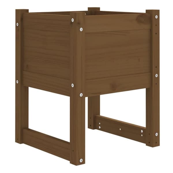 vidaXL Odlingslådor 2 st honungsbrun 40x40x52,5 cm massiv furu