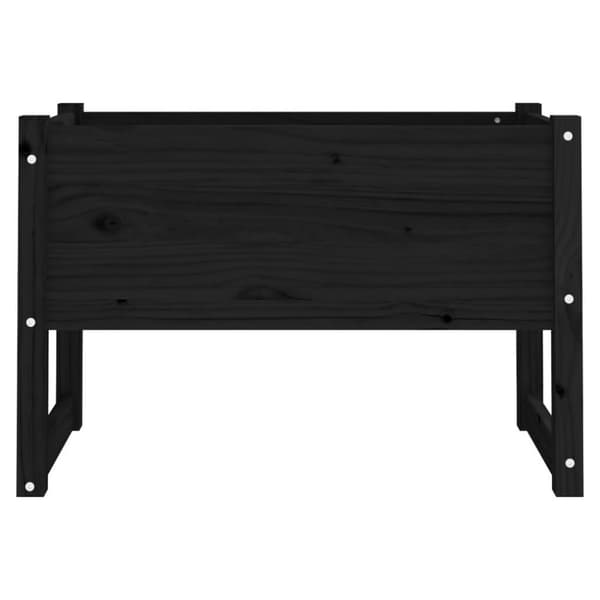 vidaXL Odlingslåda Svart 78x40x52 cm massiv furu