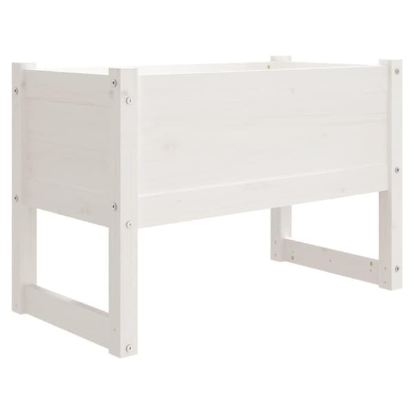 vidaXL Plantekasse hvit 78x40x52 cm heltre furu