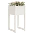 Miniatyrbilde 3 av 7: vidaXL Plantekasse hvit 40x40x81 cm heltre furu