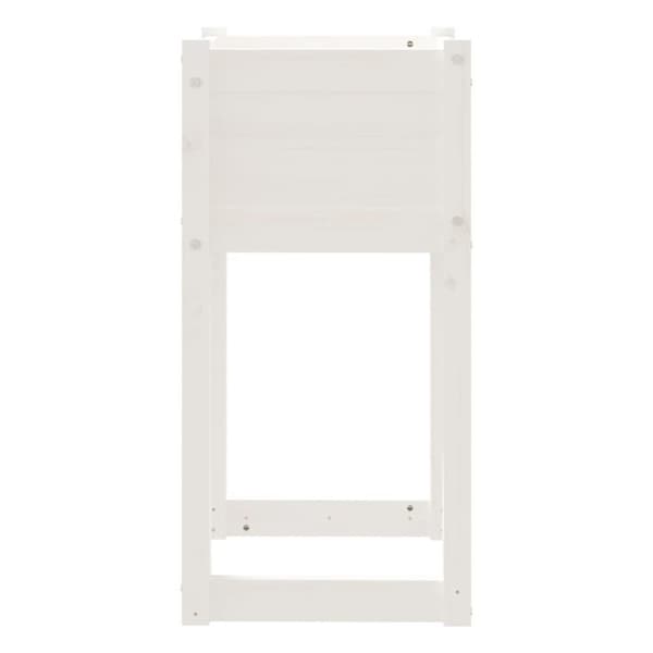 vidaXL Plantekasse hvit 40x40x81 cm heltre furu