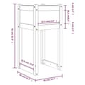 Miniatyrbilde 7 av 7: vidaXL Plantekasse hvit 40x40x81 cm heltre furu