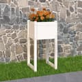 Miniatyrbilde 2 av 7: vidaXL Plantekasse hvit 40x40x81 cm heltre furu