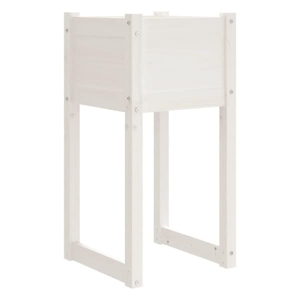 vidaXL Plantekasse hvit 40x40x81 cm heltre furu