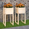 Miniatyrbilde 2 av 8: vidaXL Plantekasser 2 stk 40x40x81 cm heltre furu