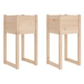 Miniatyrbilde 1 av 8: vidaXL Plantekasser 2 stk 40x40x81 cm heltre furu