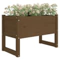 Miniatyrbilde 3 av 7: vidaXL Plantekasse honningbrun 78x40x52 cm heltre furu