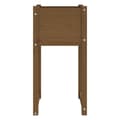 Miniatyrbilde 5 av 8: vidaXL Plantekasser 2 stk honningbrun 40x40x81 cm heltre furu