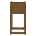 Miniatyrbilde 6 av 8: vidaXL Plantekasser 2 stk honningbrun 40x40x81 cm heltre furu