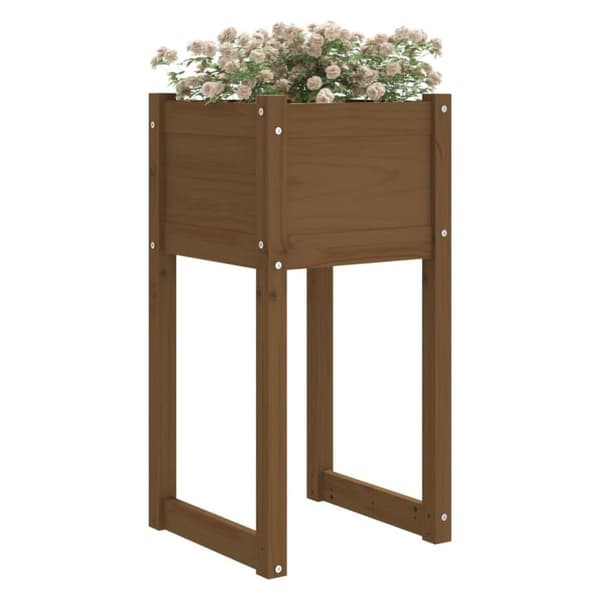 vidaXL Skrivbord honungsbrun 40x40x81 cm massiv furu