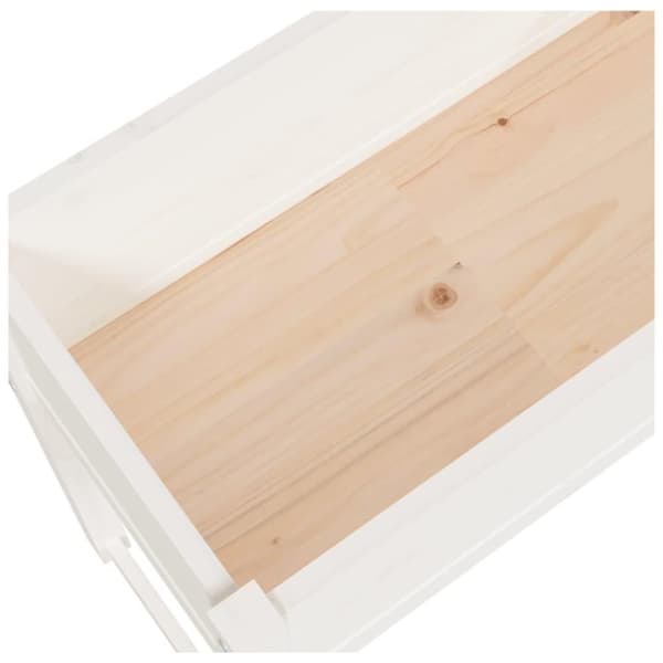 vidaXL Plantekasse hvit 78x40x81 cm heltre furu