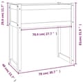 Miniatyrbilde 9 av 9: vidaXL Plantekasse hvit 78x40x81 cm heltre furu