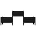 Miniatyrbilde 4 av 8: vidaXL Plantekasse svart 178,5x44x75 cm heltre furu