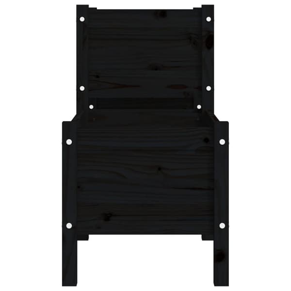 vidaXL Plantekasse svart 178,5x44x75 cm heltre furu