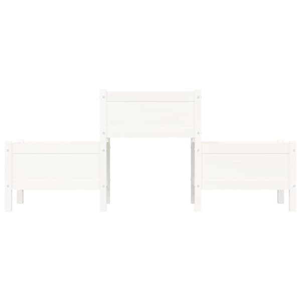 vidaXL Plantekasse hvit 178,5x44x75 cm heltre furu
