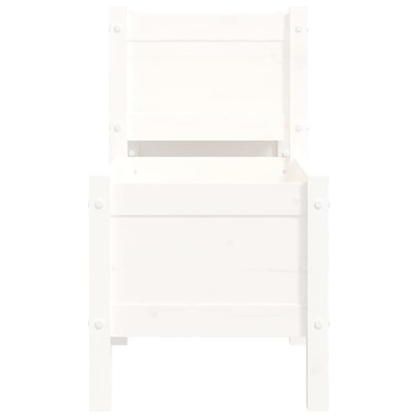 vidaXL Plantekasse hvit 178,5x44x75 cm heltre furu