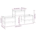 Miniatyrbilde 8 av 8: vidaXL Plantekasse hvit 178,5x44x75 cm heltre furu