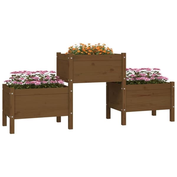 vidaXL Plantekasse honningbrun 178,5x44x75 cm heltre furu