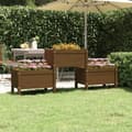 Miniatyrbilde 2 av 8: vidaXL Plantekasse honningbrun 178,5x44x75 cm heltre furu