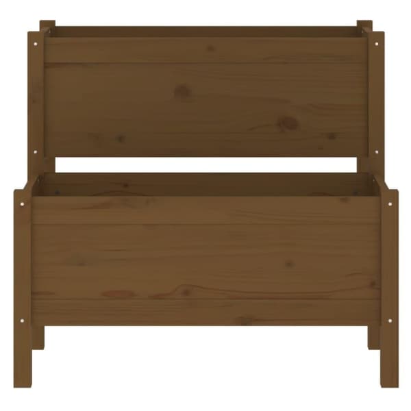 vidaXL Odlingslåda honungsbrun 84,5x84x75 cm massiv furu
