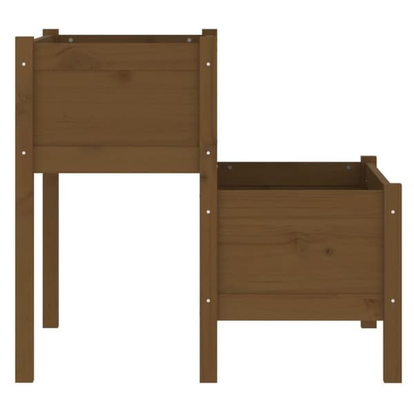 vidaXL Odlingslåda honungsbrun 84,5x84x75 cm massiv furu